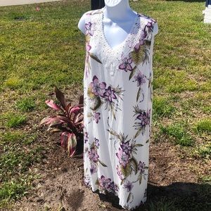 NWT White Floral Summer Dress